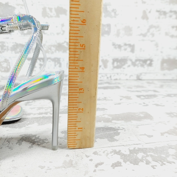 NEW Call It Spring Silver Summer Evening Stilettos Ankle Loop Party Sandals E931 - Picture 8 of 14